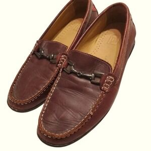 FootJoy FJ 79019 Mens Burgundy Leather Bit Loafer Driving Shoes Size 7‎ 1/2 M